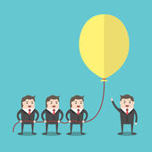 Business-people-holding-balloon