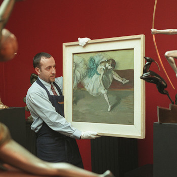 DEGAS PAINTING GOES ON DISPLAY AT LONDON SOTHEBY'S.