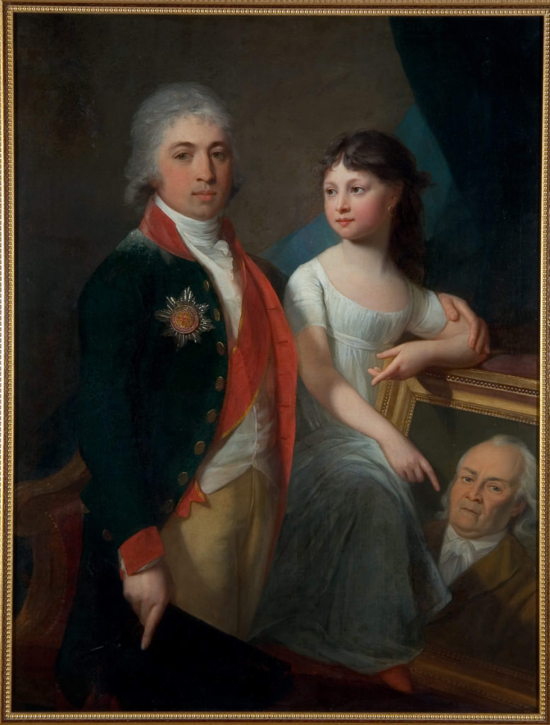 Портрет графа Муравьева Апостола с дочерью Елизаветой